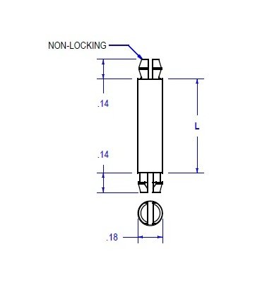 Nylon Circuit Board Supports - .152" Board Hole x .152" Chassis Side, UL94V-0 - Image 2