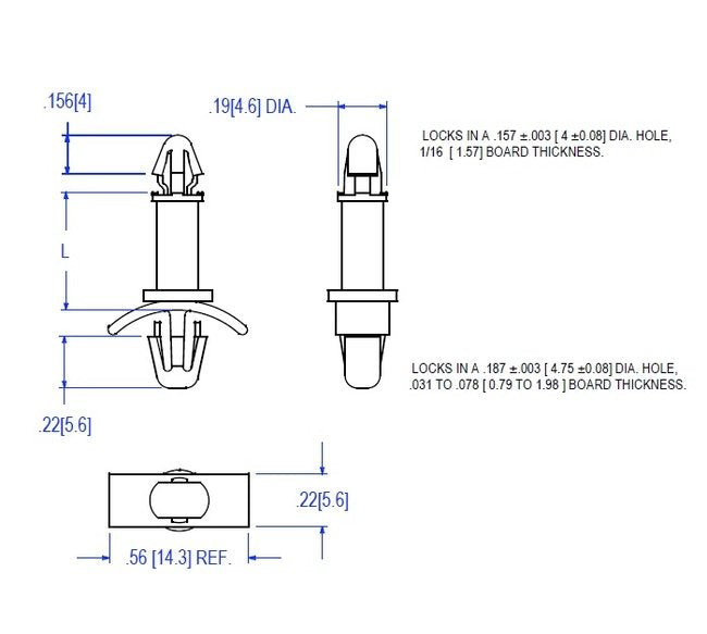 13-7 Series Circuit Board Supports - Nylon 66 UL94V-2 - Image 2