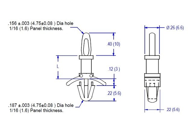 19C Series: Non-Lock/Press Fit Circuit Board Support - Image 2