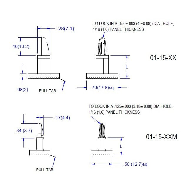 Nylon Circuit Board Support with Adhesive Base - .125/.156 Hole - Image 2