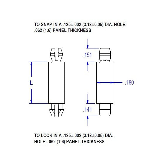 16 Series Miniature Support Post - .125 Board Hole x .125 Chassis Hole - Image 2
