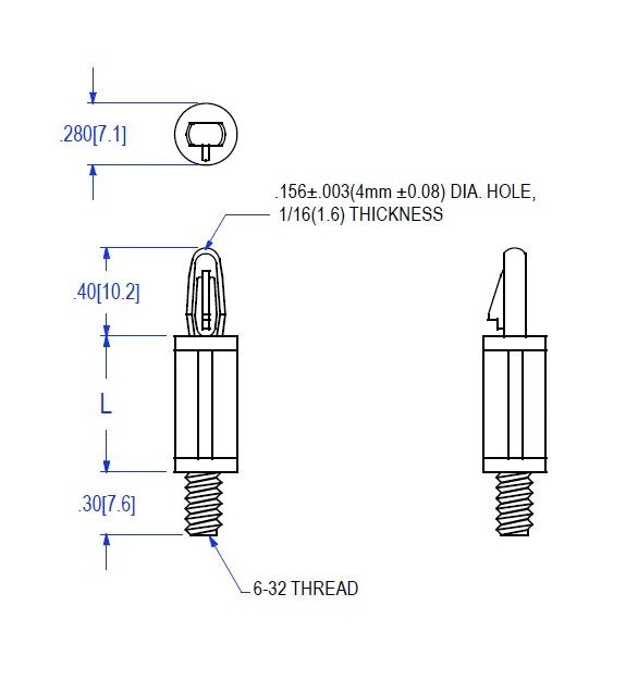 Nylon 66 Circuit Board Supports .156 PCB Hole x 6-32 Threaded Chassis Hole - Pack of 1000 - Image 2