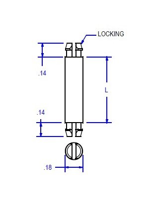 Dual Locking Mini Support Post .152 Board Hole x .152 Chassis Side - Pack of 1000 - Image 2