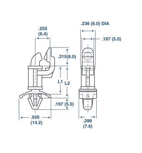 UL94V-0 Nylon Edge Board Mount x .187 Chassis Hole - Image 2