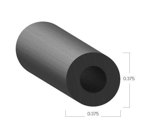 Uni-Grip 0.375x0.375 Bulb Seal - Rubber, Black - Image 2