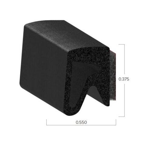 Uni-Grip 0.550x0.375 in Sponge Rubber Bulb Seal - Image 2