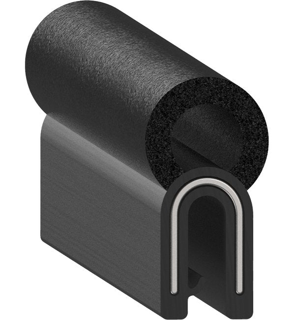 Uni-Grip Rubber Bulb Seal, 0.360" x 0.675" - Top Mount - Image 1