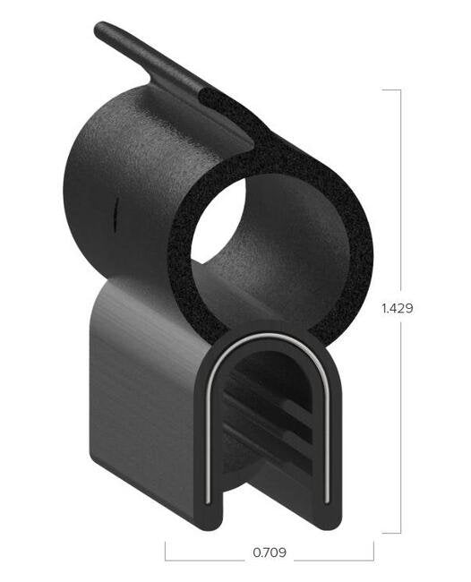 Uni-Grip 0.709x1.429 in Rubber Bulb Seal - Image 2