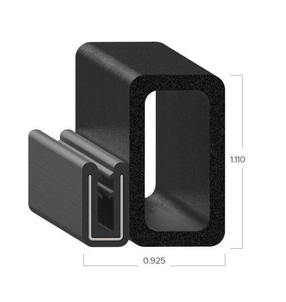 Uni-Grip 0.925x1.110 Bulb Seal, Rubber, 70 Duro, Black - Image 2