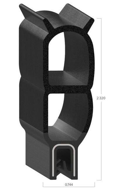 Uni-Grip 0.744" x 2.320" Bulb Seal - Image 2
