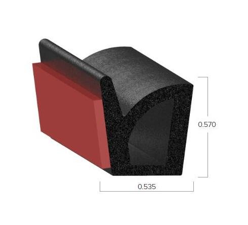 Uni-Grip 0.535x0.570 Rubber Bulb Seal - Image 2