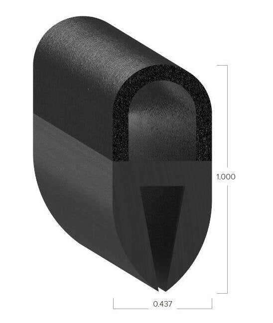 Uni-Grip Bulb Seal - 0.437" Width x 1.000" Height - Image 2