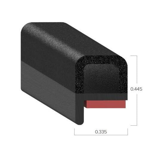 Uni-Grip 0.335x0.445 in Rubber Bulb Seal - Image 2