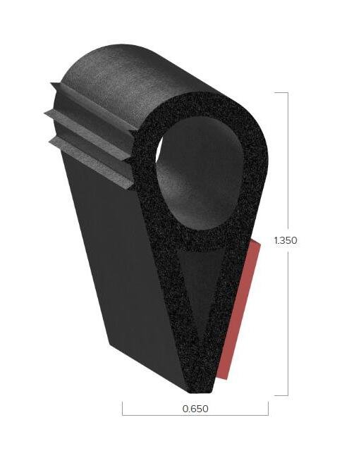 Uni-Grip 0.650x1.350 Rubber Bulb Seal - Image 2