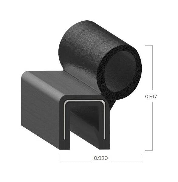 Uni-Grip 0.920" x 0.917" Rubber Bulb Seal - Image 2
