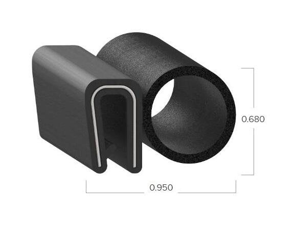 Uni-Grip 0.950x0.680 in Rubber Bulb Seal - Image 2