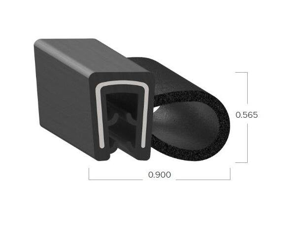 Rubber Bulb Seal - 0.900" x 0.565" - Uni-Grip - Image 2