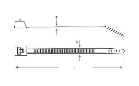 13 Series Releasable Cable Ties - Nylon 66, UL94V-2, 370mm - Image 2