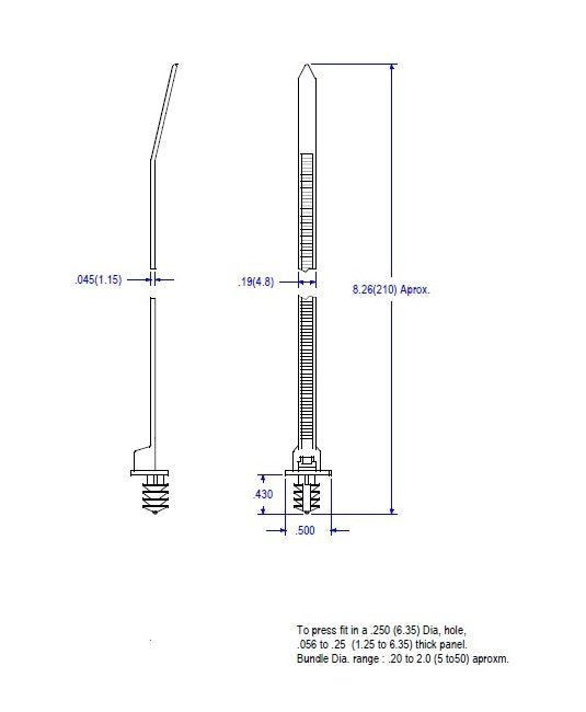 19BH-850 Series: Blind Hole Cable Ties - Pack of 1000 - Image 2