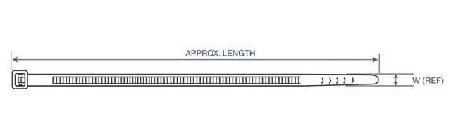 UV Black 40 lb. Intermediate Cable Ties - Pack of 100 or 1000 - Image 2