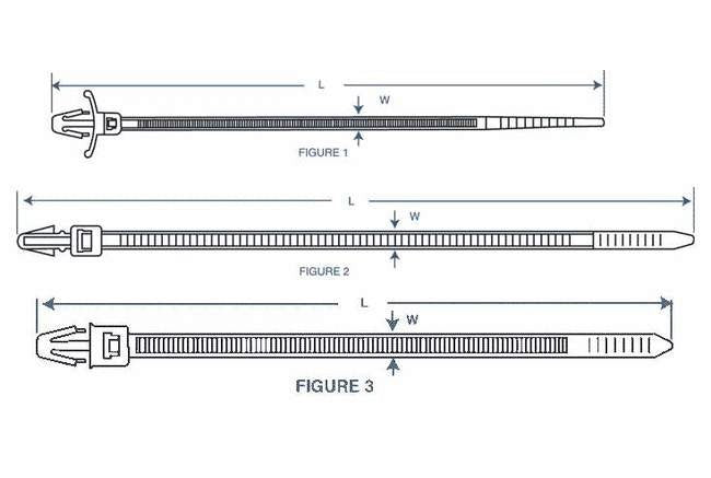 18 Series Arrowhead Mount Cable Ties - Black UV Stabilized Nylon 66 - 8.0 Inches - 50 lbs Tensile Strength - Image 2