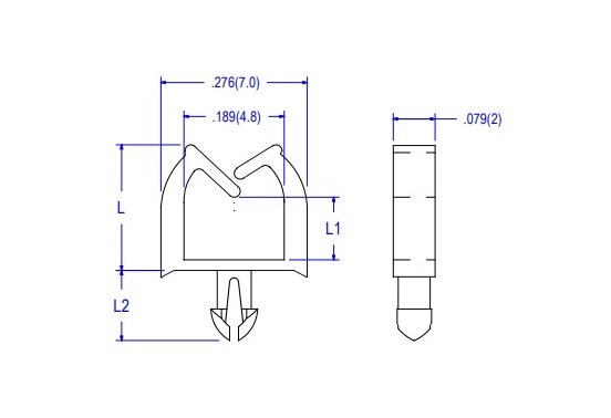 Miniature Wire Saddle Tear Drop with .067 Mounting Hole - Image 2