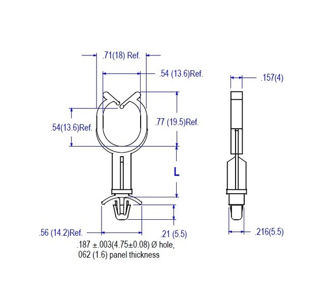65A Series Stand-Off Harness Clip for Wire Routing Devices - Image 2