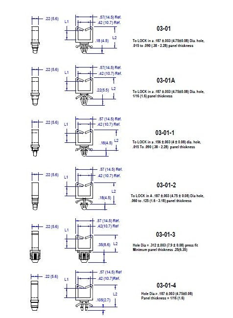 01 Series Wire Saddle - Nylon Mounting Cable Holder - Image 2