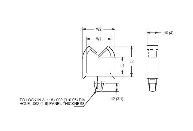 Miniature Wire Saddle with .118 Mtg Hole - Image 2