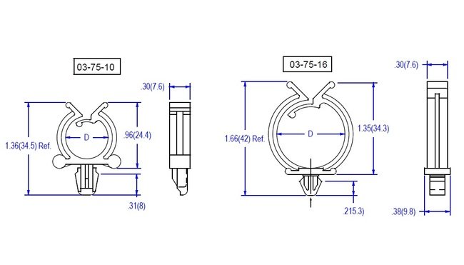 75 Series Round Wire Saddle - Pack of 1000 - Nylon 66 Material - Natural Color, RoHS Compliant - Image 2