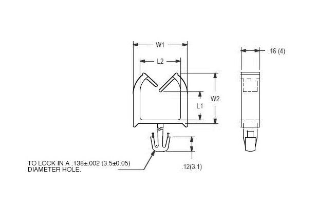 Miniature Wire Saddle with .138 Mounting Hole - 22 (22-1) Series - Image 2