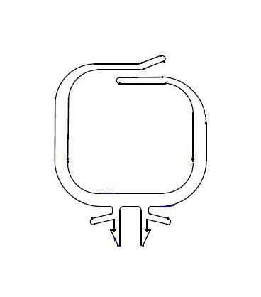80 Series Optical Fiber Saddle - Square Mount Hole (1" Bundle) - Image 1