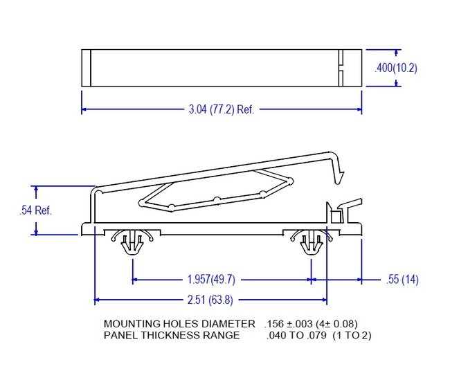 72 Series Tension Flat Wire Clip/Clamp Arrowhead Mount - Image 2