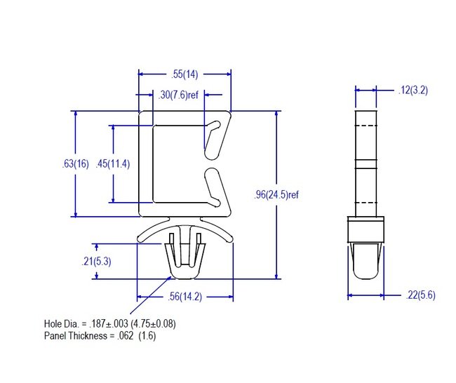 Wire Saddle Mount: 02-20 Series Side Entry - Image 2