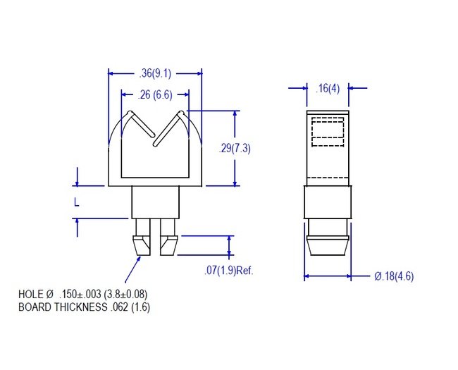 Micro Wire Saddle Standoff 84 Series - Nylon Mounting Bracket - Image 2