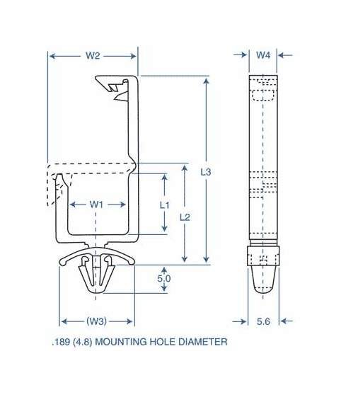 04 Series Wide Wire Saddle - Nylon 66, White, UL94V-0, 500/bag - Image 2