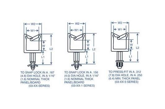 45 Series Nylon Standoff with Locking Wire Saddle - Image 2