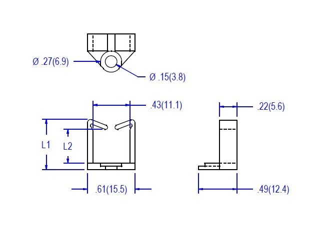 Nylon Wire Saddle Snap Rivet Mount - 01SR Series - Image 2