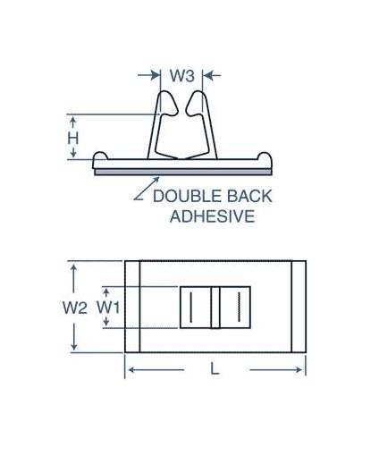 Adhesive Back Cord Clip for Wire Routing (34 Series) - Image 2