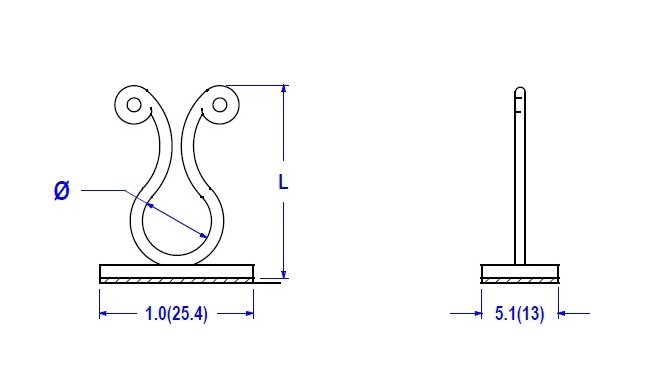 Twist Lock Wire Routing Device with Adhesive Base - Image 2