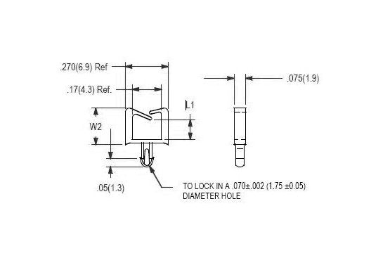 Miniature Wire Saddle with .070 Mounting Hole (53-53-1 Series) - Image 2