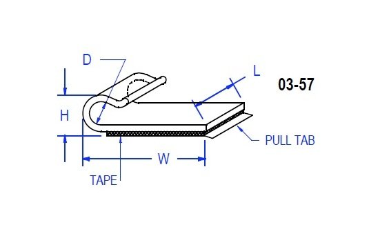 Adhesive Clip .187 Holding Dia - 57 Series - Image 2