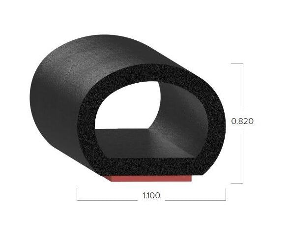 Uni-Grip 1.100x0.820 in Rubber Bulb Seal - Image 2