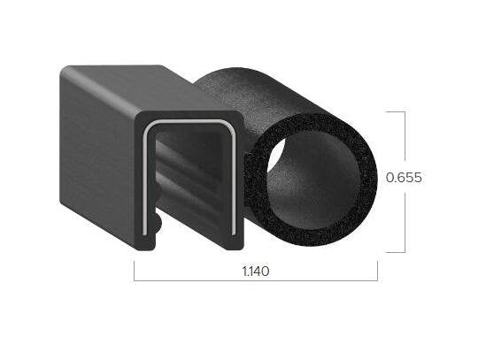 Uni-Grip 1.140x0.655 in Bulb Seal for Doors and Windows - Image 2