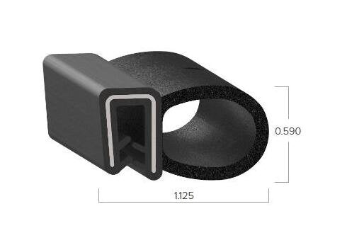 Uni-Grip 1.125 Inch Rubber Bulb Seal - Image 2