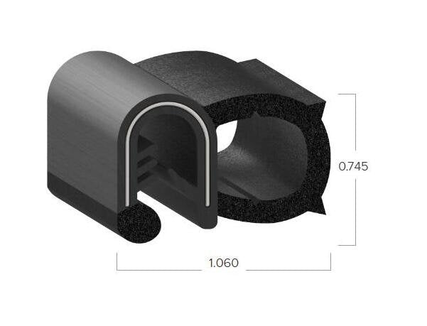 Uni-Grip 1.060" x 0.745" Bulb Seal for Institutional and Consumer Use - Image 2