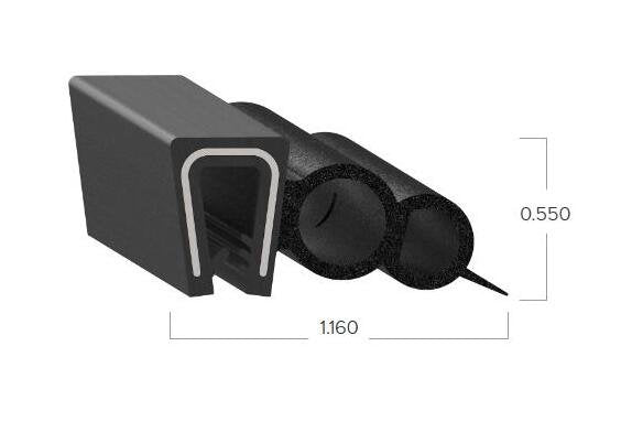 Uni-Grip 1.160x0.550 in. Rubber Bulb Seal - Image 2