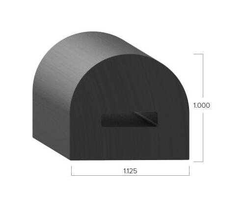 Uni-Grip 1.125x1.000 Bulb Seal - EPDM/Silicone/Nitrile Options - Image 2