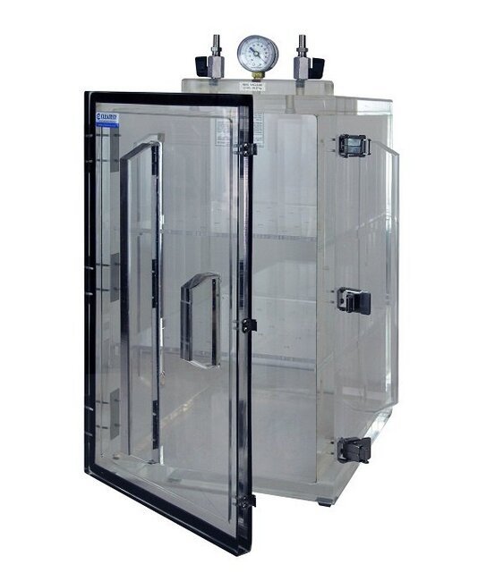 1300 Series Clear Acrylic Vacuum Desiccator - 9x9x9" - Image 2