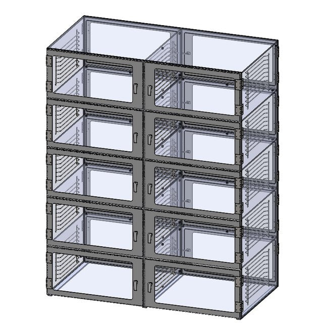 1540 Series 18 Inch Ten Chamber Pass-Through Desiccator Cabinet - Image 1